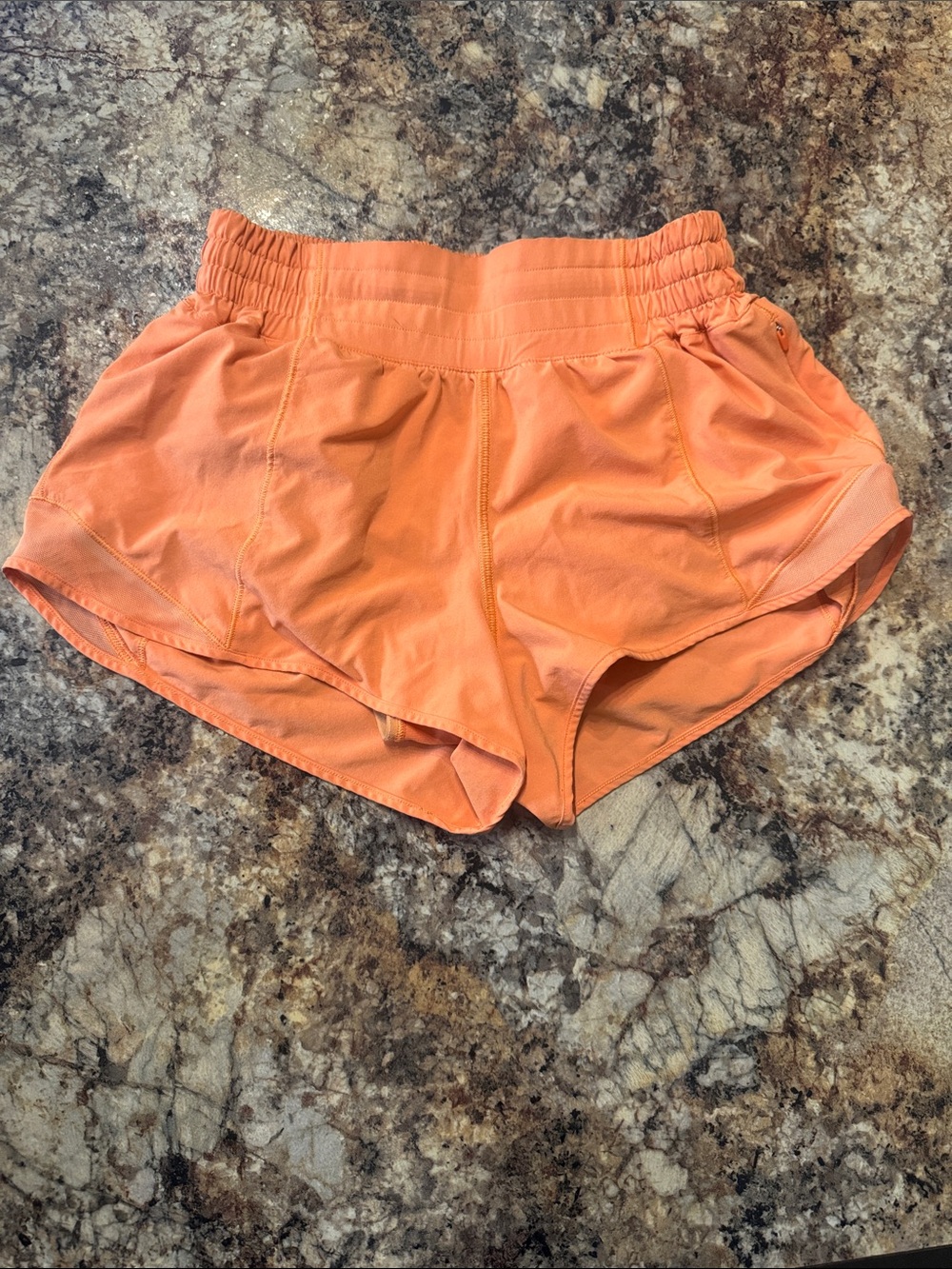 lululemon athletica hotty hot high rise 2.5” Orange Running Shorts